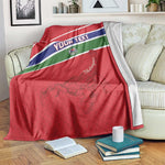 Custom Gambia Football Blanket Scorpions Never Die