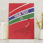 Custom Gambia Football Canvas Wall Art Scorpions Never Die