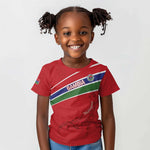 Custom Gambia Football Kid T shirt Scorpions Never Die