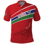 Custom Gambia Football Polo Shirt Scorpions Never Die