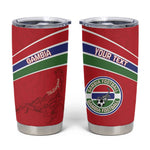 Custom Gambia Football Tumbler Cup Scorpions Never Die