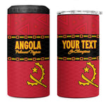 Custom Angola Football 4 in 1 Can Cooler Tumbler Viva Palancas Negras