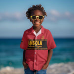 Custom Angola Football Kid Hawaiian Shirt Viva Palancas Negras
