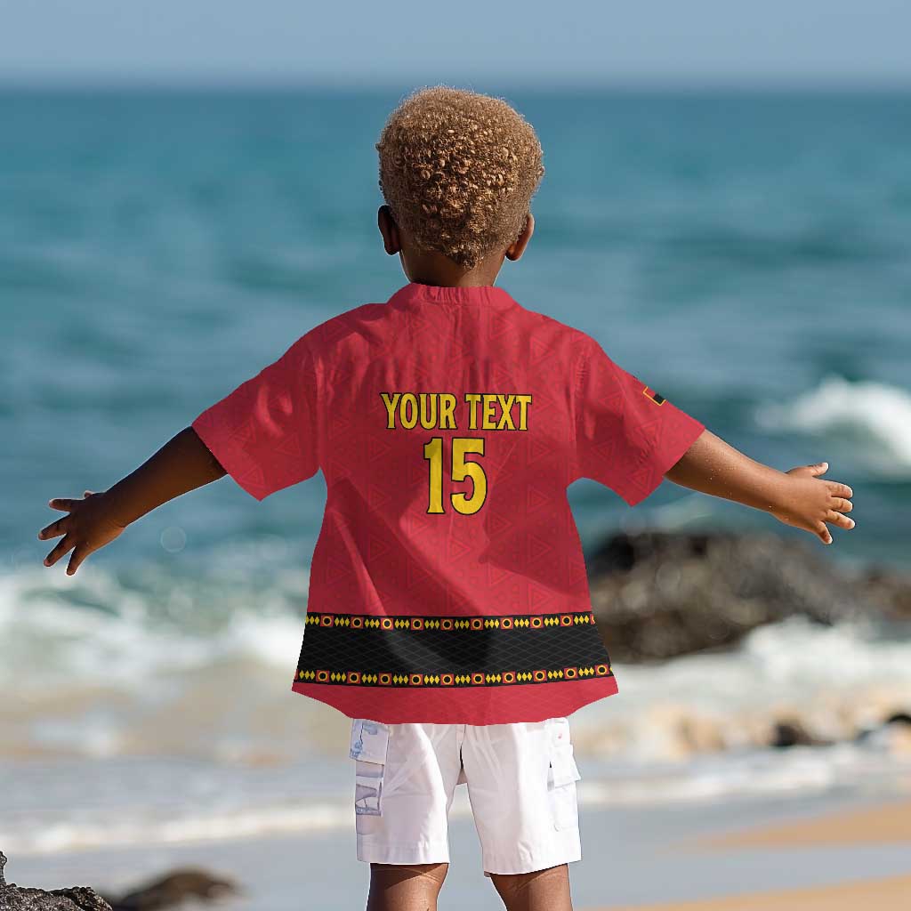 Custom Angola Football Kid Hawaiian Shirt Viva Palancas Negras