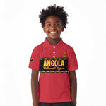 Custom Angola Football Kid Polo Shirt Viva Palancas Negras