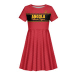 Custom Angola Football Kid Short Sleeve Dress Viva Palancas Negras