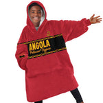 Custom Angola Football Kid Wearable Blanket Hoodie Viva Palancas Negras