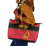 Custom Angola Football Leather Tote Bag Viva Palancas Negras