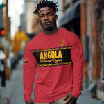Custom Angola Football Long Sleeve Shirt Viva Palancas Negras