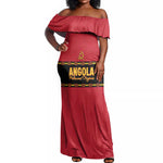Custom Angola Football Off Shoulder Maxi Dress Viva Palancas Negras