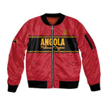 Custom Angola Football Sleeve Zip Bomber Jacket Viva Palancas Negras