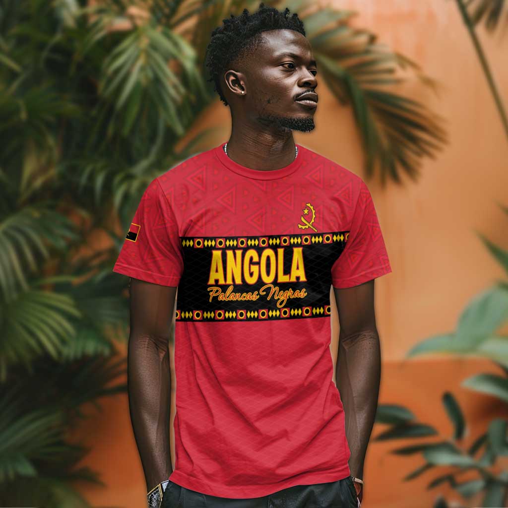 Custom Angola Football T shirt Viva Palancas Negras