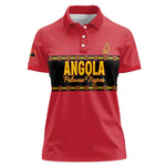 Custom Angola Football Women Polo Shirt Viva Palancas Negras