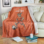 Custom Niger Football Blanket Allez Menas