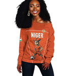 Custom Niger Football Off Shoulder Sweater Allez Menas