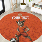 Custom Niger Football Round Carpet Allez Menas
