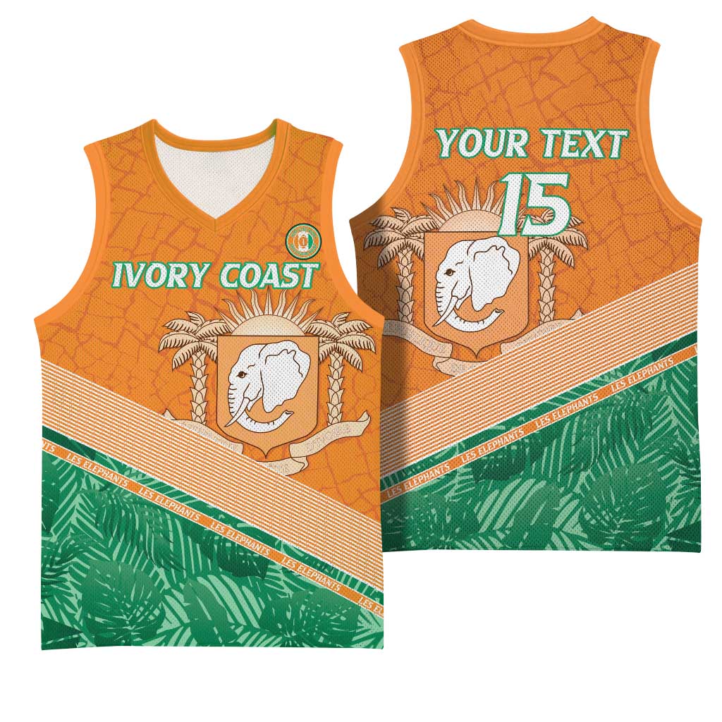 Ivory Coast Rugby Custom Basketball Jersey Allez Les Elephants LT15