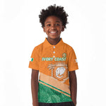 Ivory Coast Rugby Custom Kid Polo Shirt Allez Les Elephants