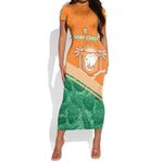 Ivory Coast Rugby Custom Short Sleeve Bodycon Dress Allez Les Elephants LT15