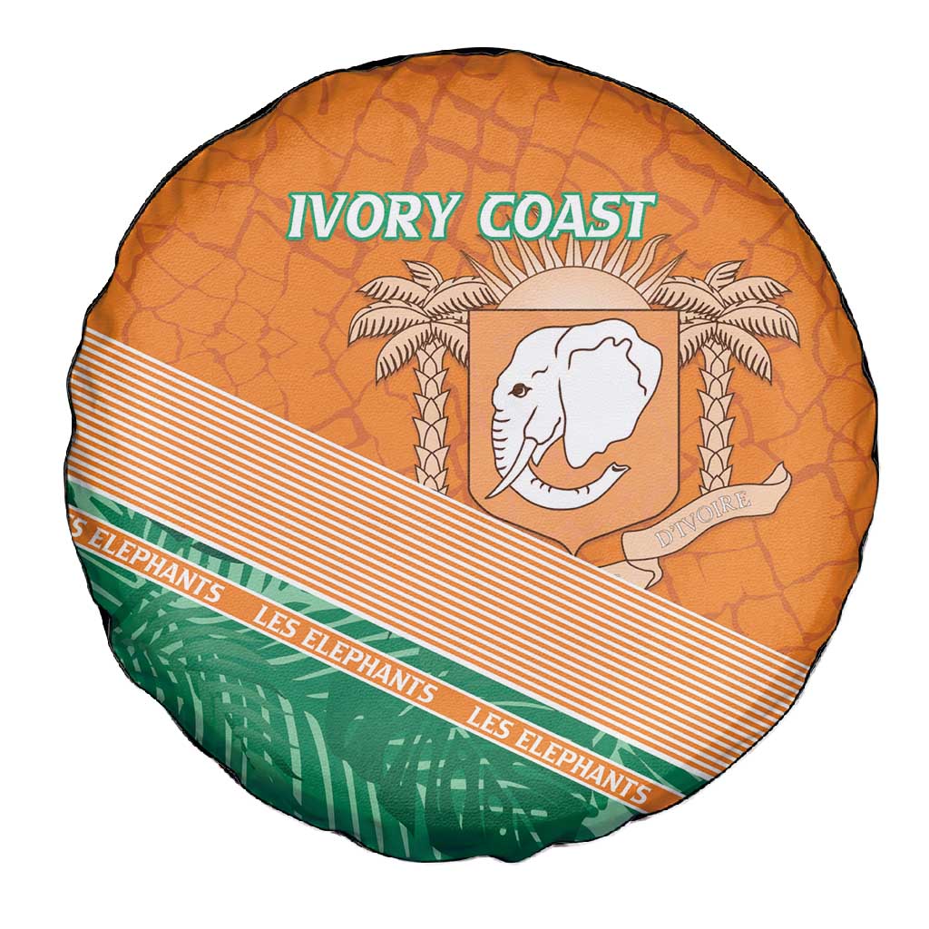 Ivory Coast Rugby Custom Spare Tire Cover Allez Les Elephants