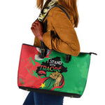 Burkina Faso I Stand With Traore Leather Tote Bag