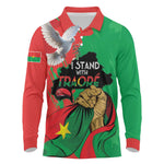 Burkina Faso I Stand With Traore Long Sleeve Polo Shirt