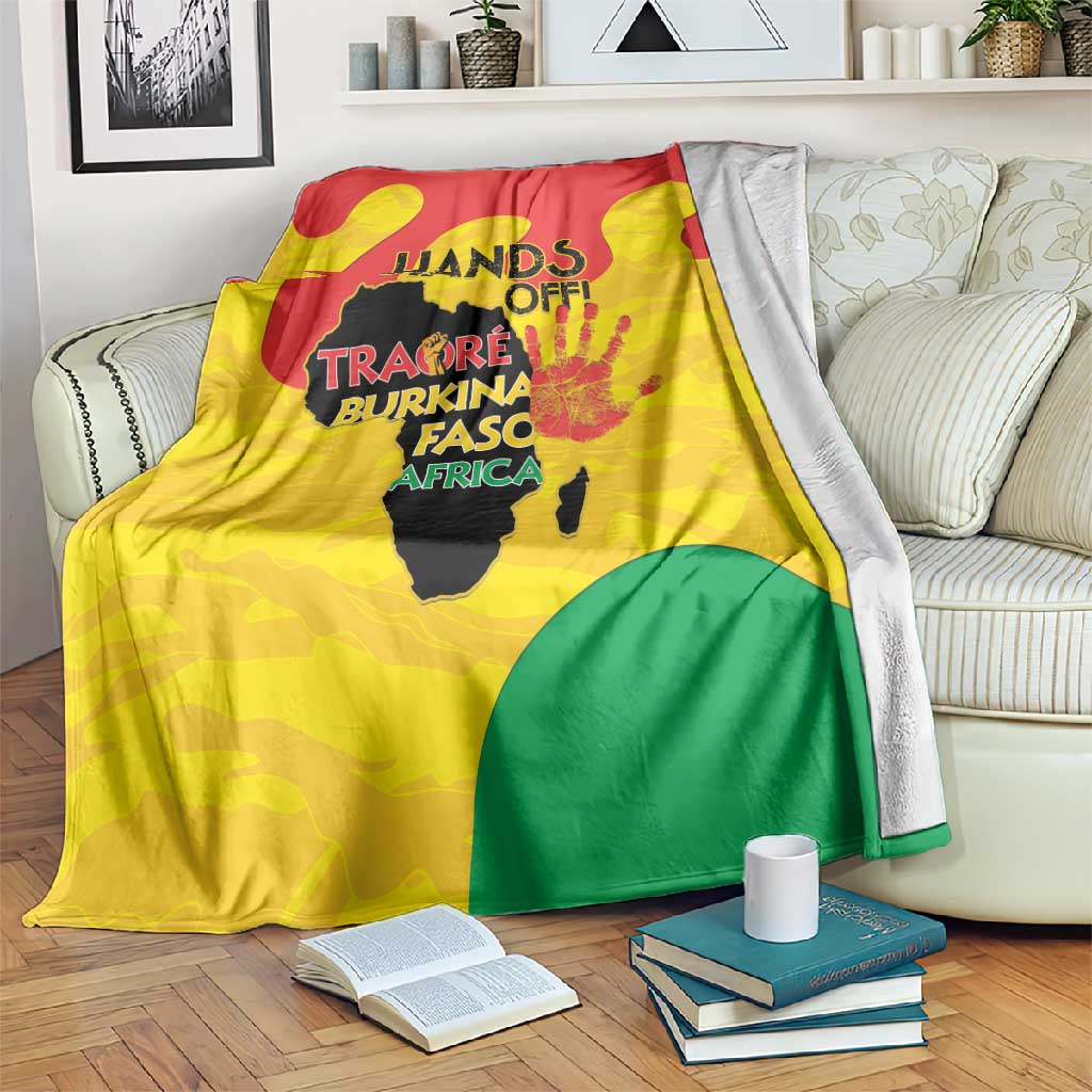 Hands Off Traore Burkina Faso Africa Blanket Military Pattern
