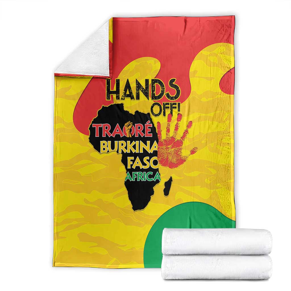 Hands Off Traore Burkina Faso Africa Blanket Military Pattern