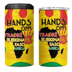 Hands Off Traore Burkina Faso Africa 4 in 1 Can Cooler Tumbler Military Pattern