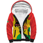 Hands Off Traore Burkina Faso Africa Sherpa Hoodie Military Pattern