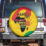 Hands Off Traore Burkina Faso Africa Spare Tire Cover Military Pattern