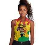 Hands Off Traore Burkina Faso Africa Women Sleeveless Polo Shirt Military Pattern