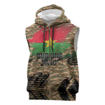 Bravo Caption Traore! Viva Burkina Faso Nation! Sleeveless Zip Hoodie - African Pride