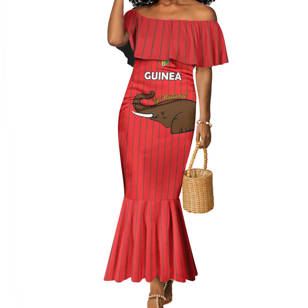 Guinea Football Custom Mermaid Dress Allez Syli National - African Pride