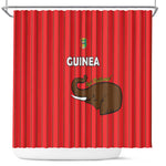 Guinea Football Shower Curtain Allez Syli National - African Pride