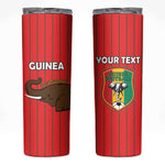 Guinea Football Custom Skinny Tumbler Allez Syli National - African Pride