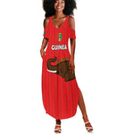 Guinea Football Custom Summer Maxi Dress Allez Syli National - African Pride