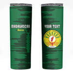 Madagascar Football Custom Skinny Tumbler Go Champions - African Pride