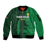 Madagascar Football Custom Sleeve Zip Bomber Jacket Go Champions - African Pride