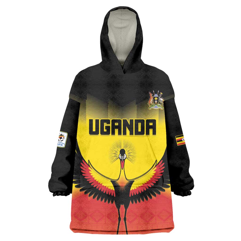 Uganda Football Custom Kid Wearable Blanket Hoodie Go Champions - African Pride