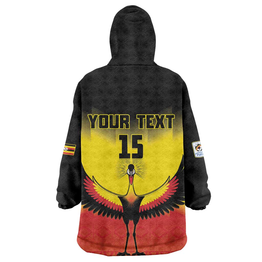 Uganda Football Custom Kid Wearable Blanket Hoodie Go Champions - African Pride