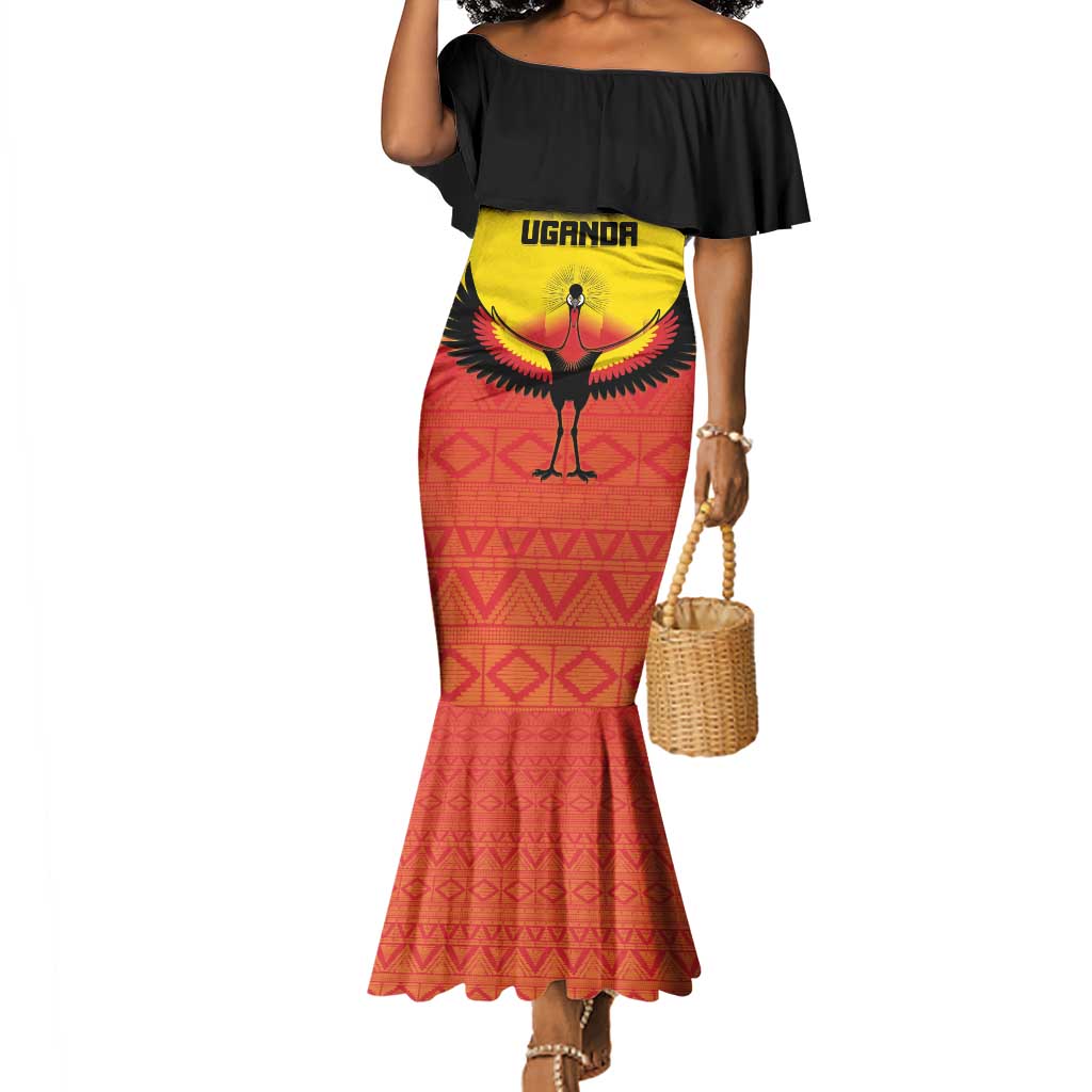 Uganda Football Custom Mermaid Dress Go Champions - African Pride