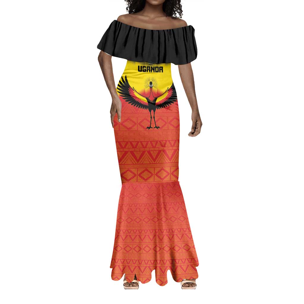 Uganda Football Custom Mermaid Dress Go Champions - African Pride