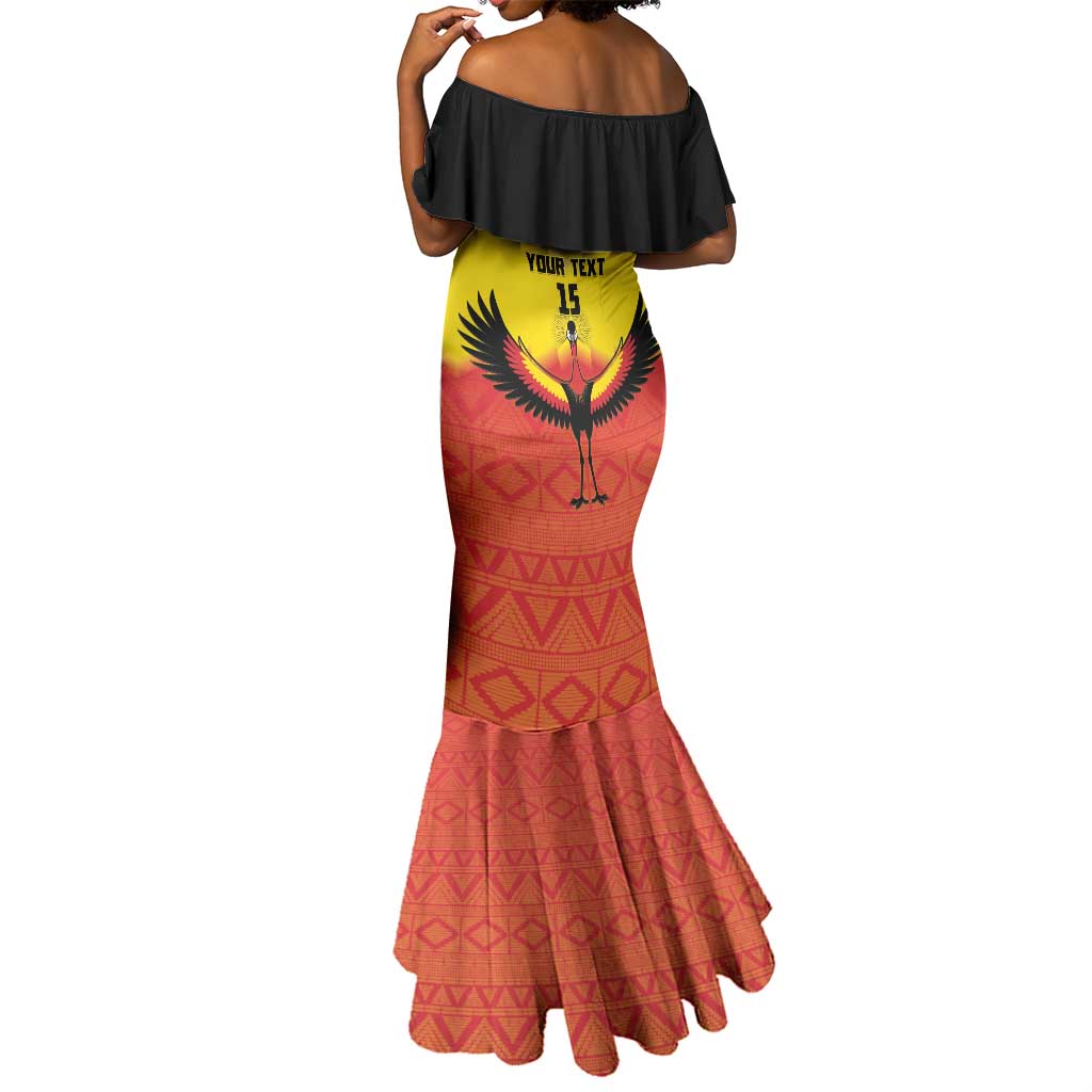 Uganda Football Custom Mermaid Dress Go Champions - African Pride