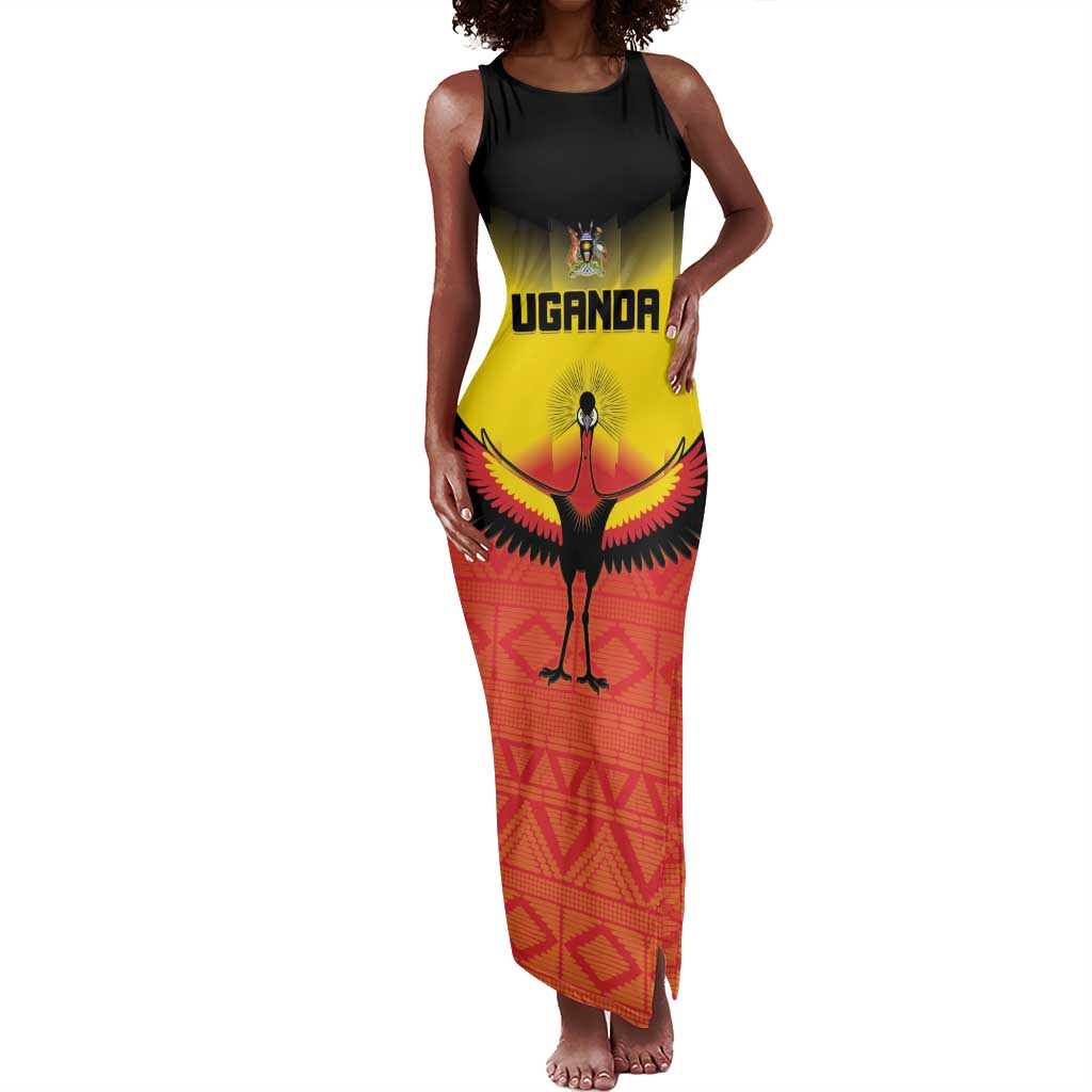 Uganda Football Custom Tank Maxi Dress Go Champions - African Pride