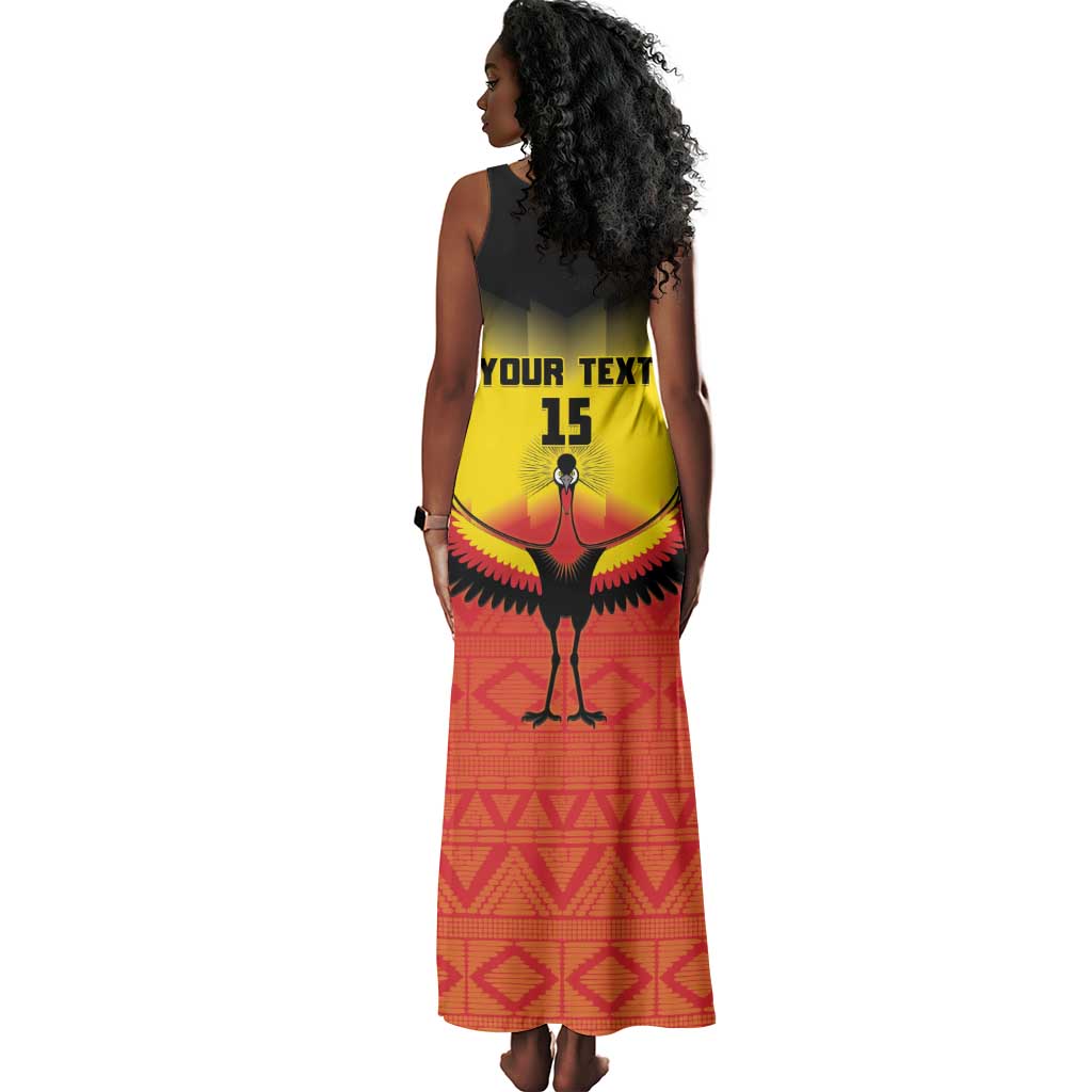 Uganda Football Custom Tank Maxi Dress Go Champions - African Pride