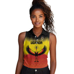 Uganda Football Custom Women Sleeveless Polo Shirt Go Champions - African Pride