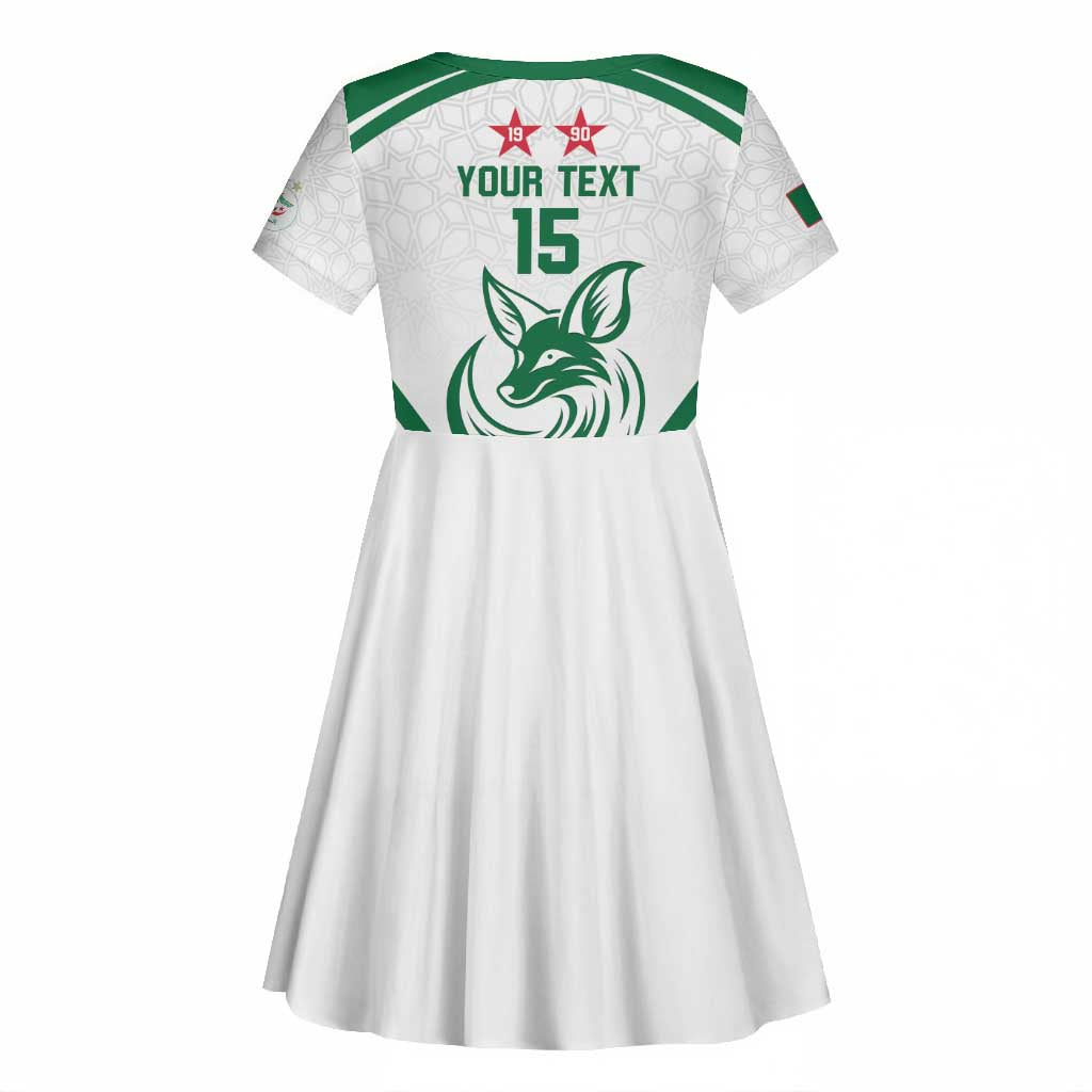 Algeria Football Custom Kid Short Sleeve Dress Go Champions - African Pride