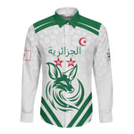Algeria Football Custom Long Sleeve Button Shirt Go Champions - African Pride