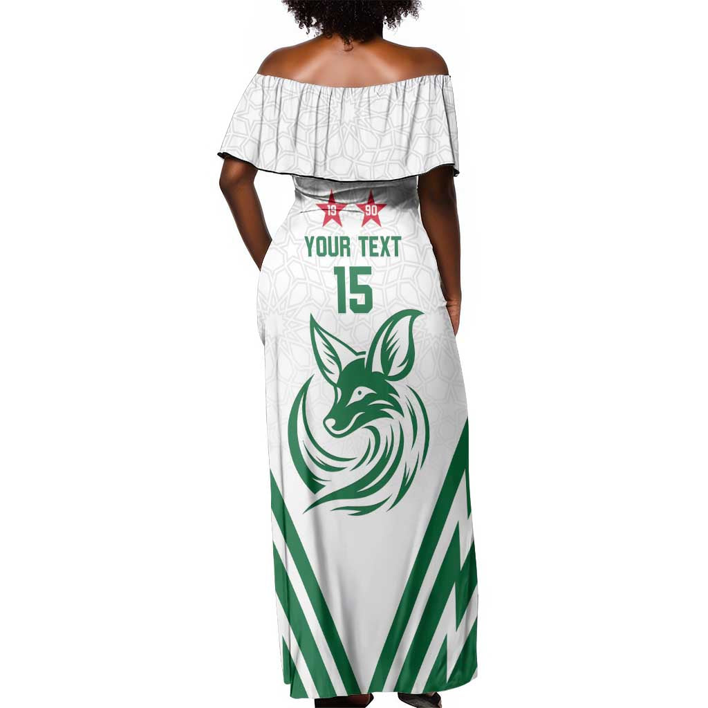 Algeria Football Custom Off Shoulder Maxi Dress Go Champions - African Pride